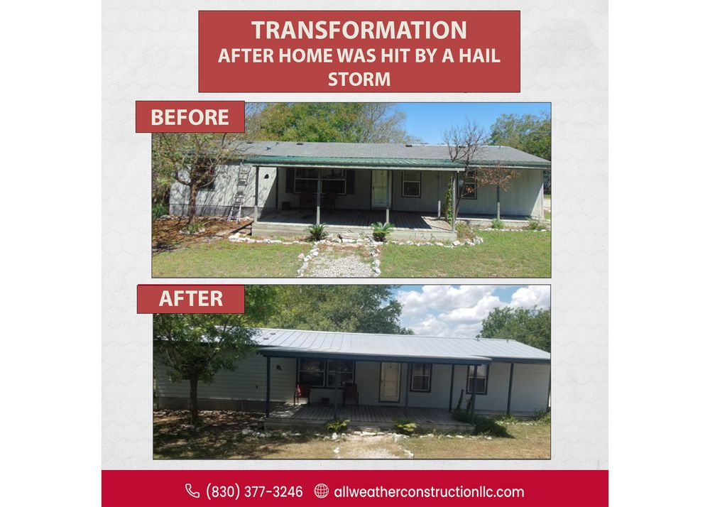 Metal roof replacement Kerrville Texas — All Weather Roofing installs durable storm-resistant metal roofs